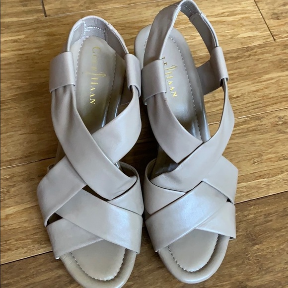 Cole Haan Shoes - NEW COLE HAAN Strappy Sandals Tan 3” Heel sz 8